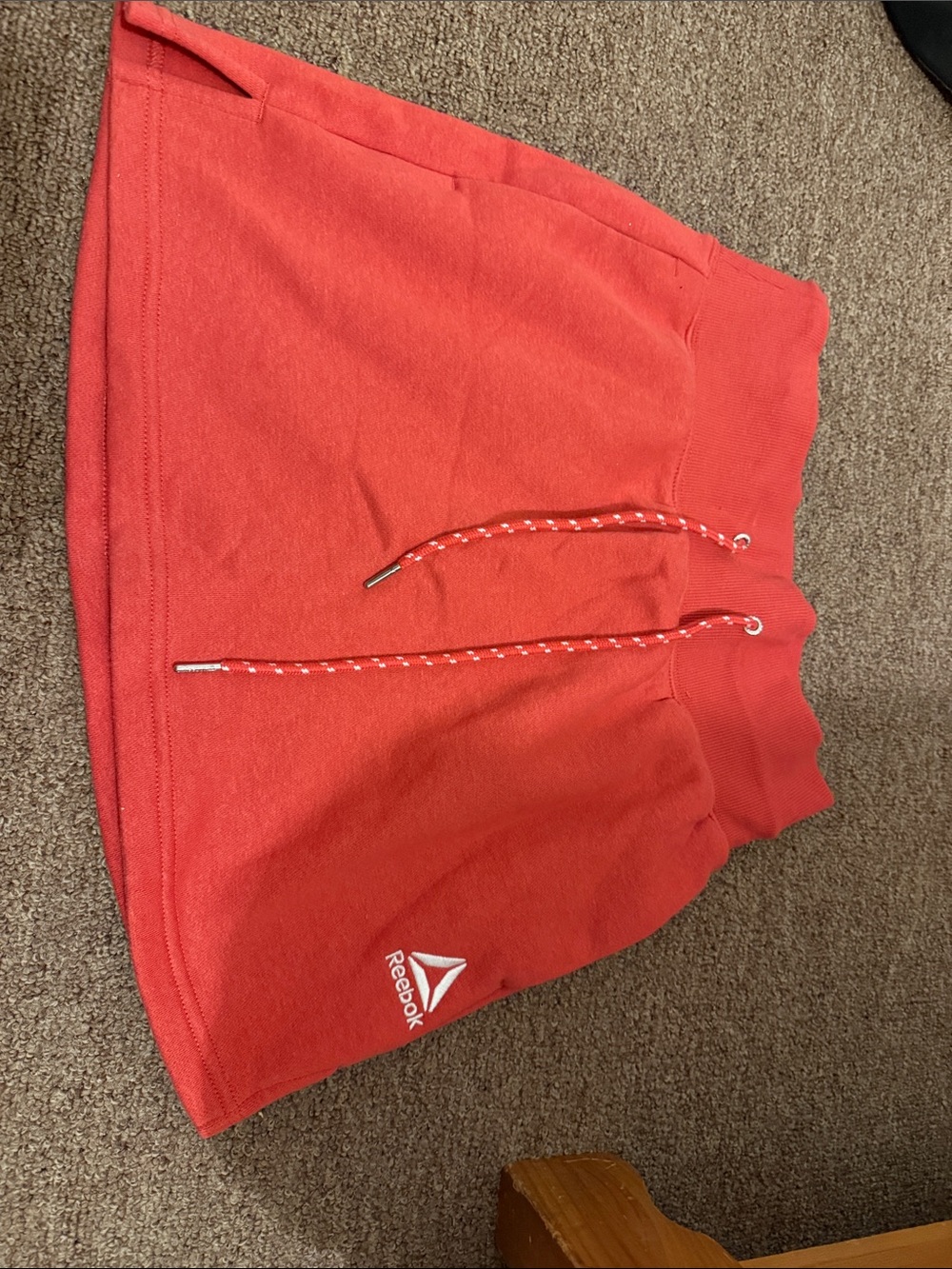 Reebok Coral Red Athletic Skirt with Drawstring